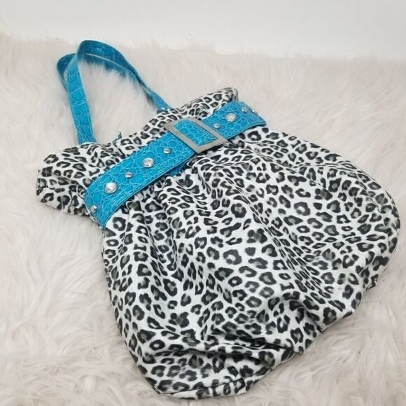 CLAIRES HOBO BAG. BLACK, TURQUOISE. - Picture 1 of 6